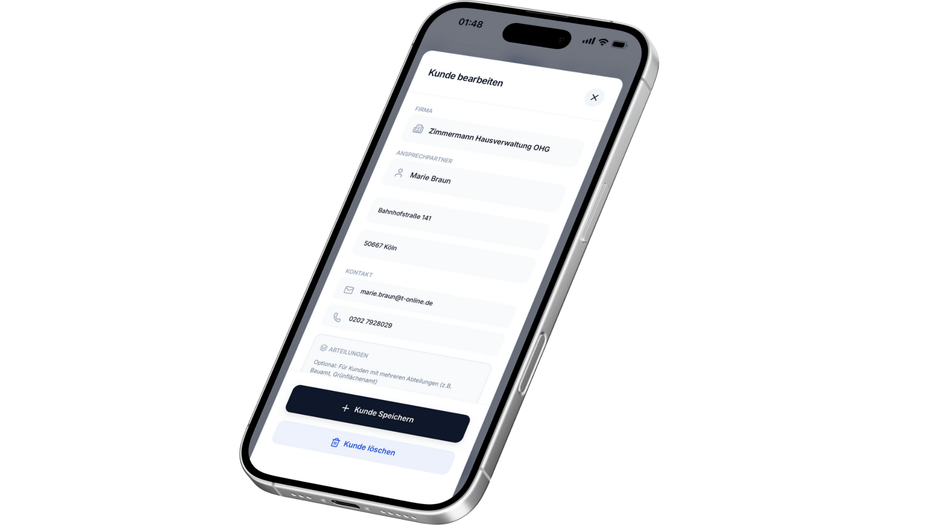 Crewly Kunden Mobile