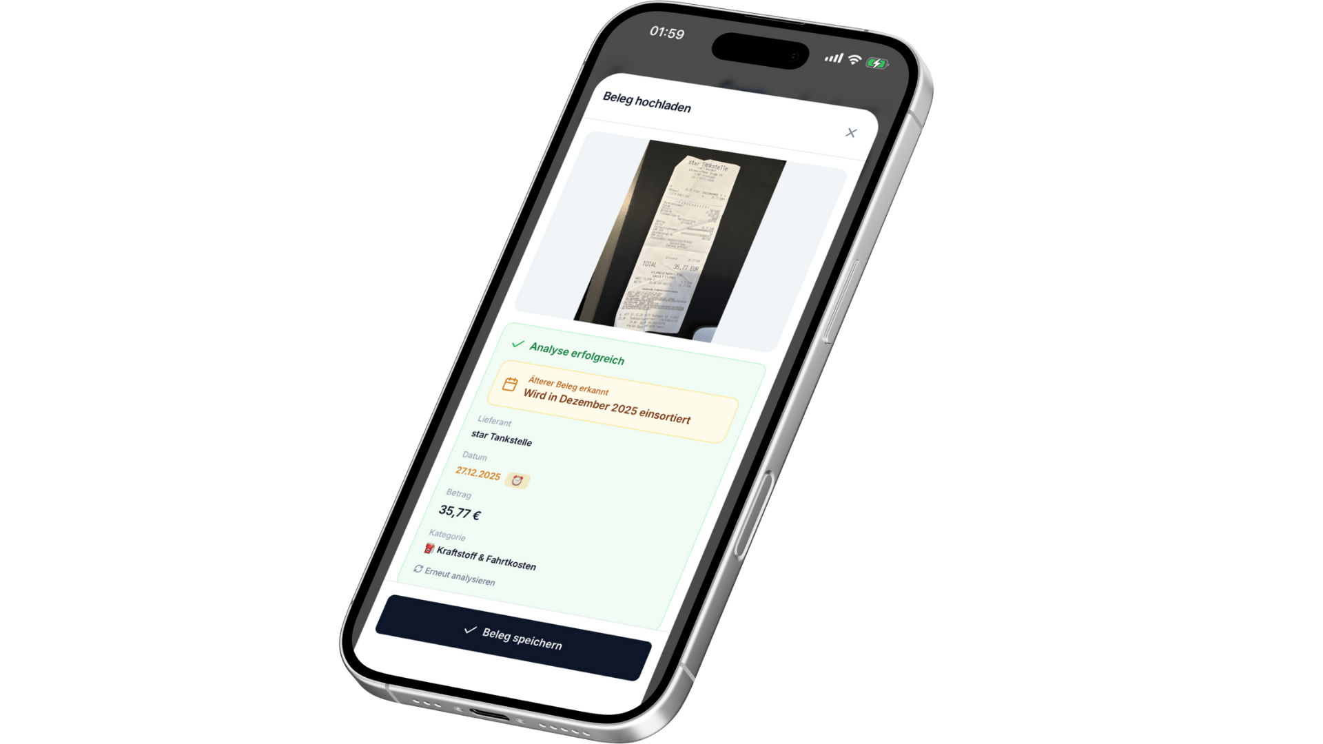 Crewly KI Beleg-Scanner Mobile